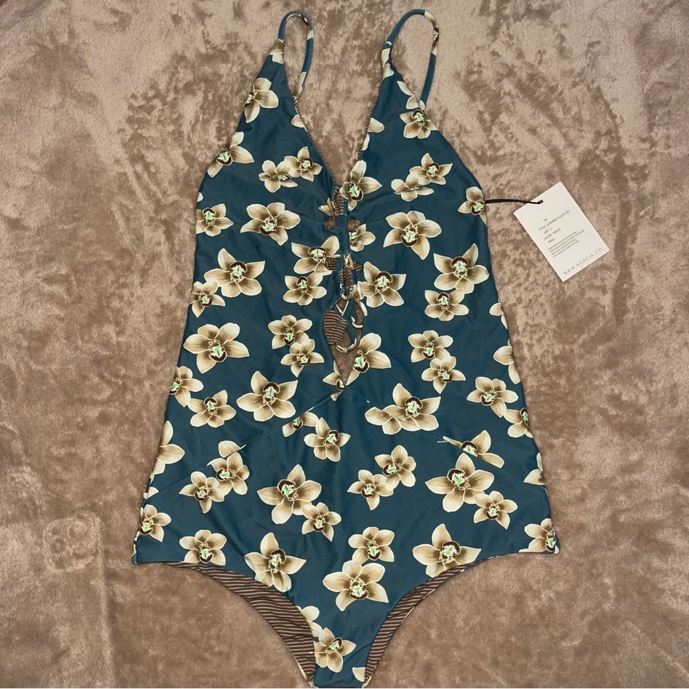 NWT Acacia Swimwear Small Tropic Kokomo One Piece